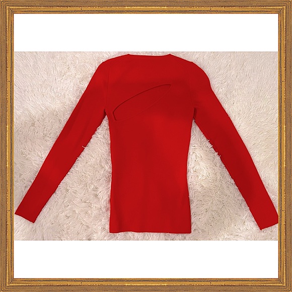 DVF Wool Sweater w/Cut-Out Back Design  (EUC) - Picture 5 of 9